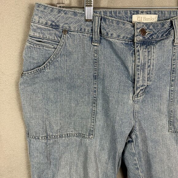 CJ Banks Womens Capris Jeans Blue Pockets Plus Size 16W - Picture 6 of 13